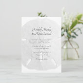 Invitation Dollar de sable Simple Neutre Mariage noir et blan (Debout devant)