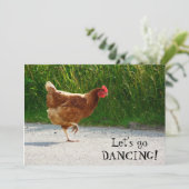 Invitation Dollar du poulet - Allons danser ! (Debout devant)