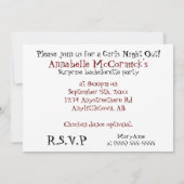 Invitation Dollar du poulet - Allons danser ! (Dos)