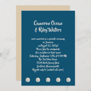 Invitation Dollars de sable de couleur solide Avis de mariage