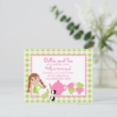 Invitation Dollies Tea Party (Debout devant)