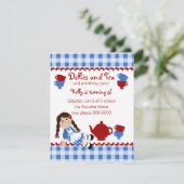 Invitation Dollies Tea Party (Debout devant)