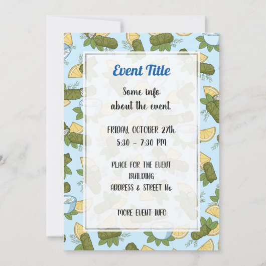 Invitation Dolmadakia (Dos)