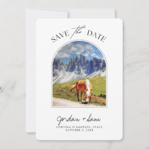 Invitation Dolomites Italie Mariage Enregistrer la date