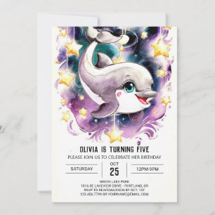 Invitation Dolphin sous-marin Whimsical Anniversaire