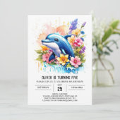 Invitation Dolphin Underwater Wonderland Anniversaire (Debout devant)