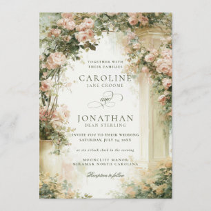 Invitation Domaine Floral Aquarelle Romantique Inspiré de la