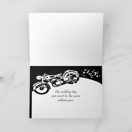 Invitation Domestique faite sur commande de moto blanche (Intérieur)