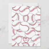 Invitation Domicile Un, Baseball 1er Anniversaire (Dos)