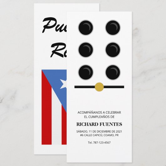 Invitation Domino (Devant / Derrière)