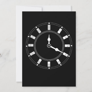 Invitation Domino Horloge Dominos Carreaux Puzzler Jeu Cadeau