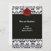 INVITATION DOMMAQUES ROUGES, GLACES ET NOIRS, MONOGRAMME DE S (Dos)