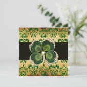INVITATION DOMMASQUE VERT, JEWEL SHAMROCK D'OR AUX PIELES BLA (Debout devant)