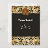 INVITATION DOMMASQUES BROWN ROUGES ET NOIRS, MONOGRAMME DE SC (Dos)