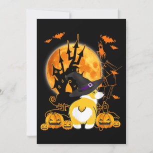 Invitation Don de chien   Halloween Corgi