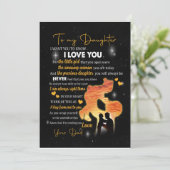 Invitation Don de fille |Lettre À Ma Fille Amour De Papa (Debout devant)