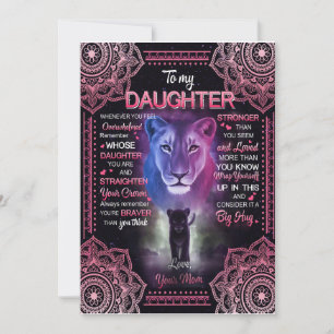 Invitation Don de fille   Lettre À Ma Fille De Maman