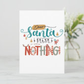 Invitation Don de Noël Cher Père Noël Je Regrette Rien (Debout devant)