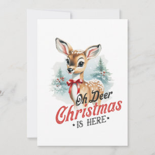 Invitation Don de Noël Oh Deer Noël est ici