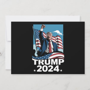 Invitation Donald Trump 2024 Élection américaine Drapeau amér