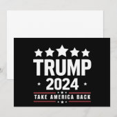 Invitation Donald Trump 2024 redonne l'élection américaine (Devant / Derrière)