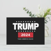 Invitation Donald Trump 2024 redonne l'élection américaine (Debout devant)
