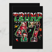 Invitation Donald Trump 47e président 2024 Noël Père Noël (Devant / Derrière)