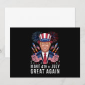 Invitation Donald Trump 4 juillet sa grandeur (Devant / Derrière)