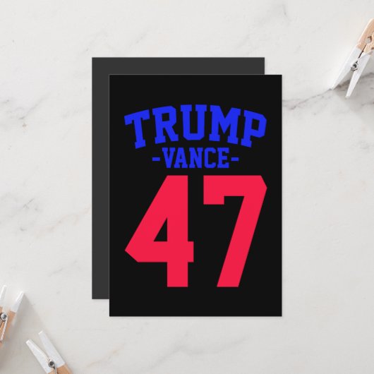 Invitation Donald Trump Vance 2024 (Devant/Arrière en situation)