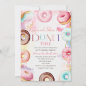 Invitation Donat fête de l'aquarelle à trois ans (Devant)