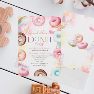 Invitation Donat fête de l'aquarelle à trois ans