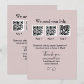 Invitation Donation Collection conseil pot ajouter votre q r  (Devant / Derrière)