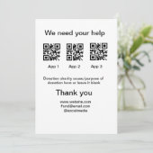 Invitation Donation Collection conseil pot ajouter votre q r (Debout devant)