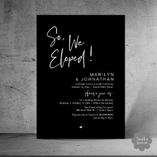 Invitation Donc, Nous Avons Été, Le Dîner Moderne Mariage Elo