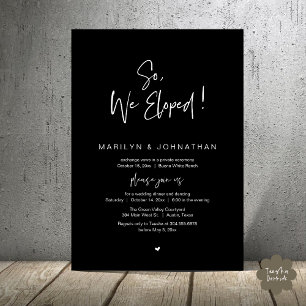 Invitation Donc, Nous Avons Été, Le Dîner Moderne Mariage Elo