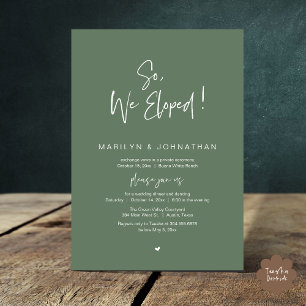 Invitation Donc, Nous Avons Été, Le Dîner Moderne Mariage Elo