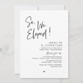 Invitation Donc, Nous Avons Été, Le Dîner Moderne Mariage Elo (Devant)