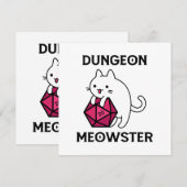 Invitation Donjon Meowster Chat Drôle (Devant / Derrière)