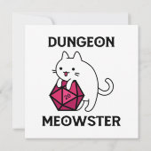 Invitation Donjon Meowster Chat Drôle (Dos)