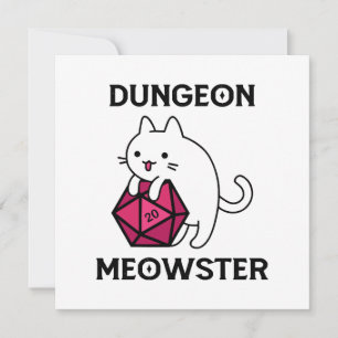 Invitation Donjon Meowster Chat Drôle