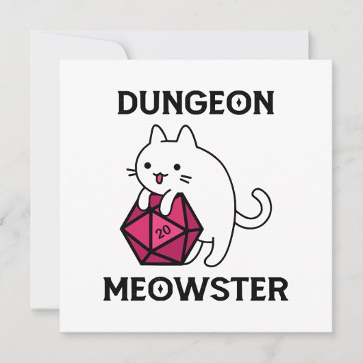 Invitation Donjon Meowster Chat Drôle (Devant)