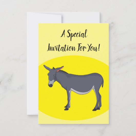Invitation Donkey cartoon (Dos)