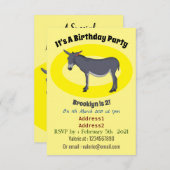 Invitation Donkey cartoon (Devant / Derrière)