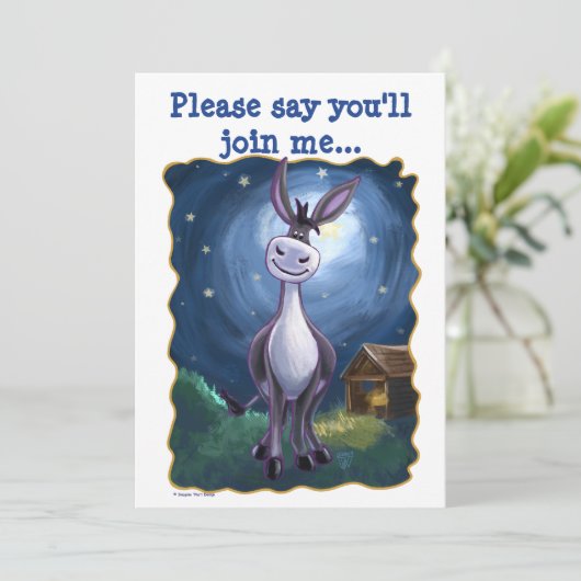 Invitation Donkey Party Centre (Debout devant)