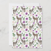 Invitation Donkey Purple Floral Rustic Wedding (Dos)