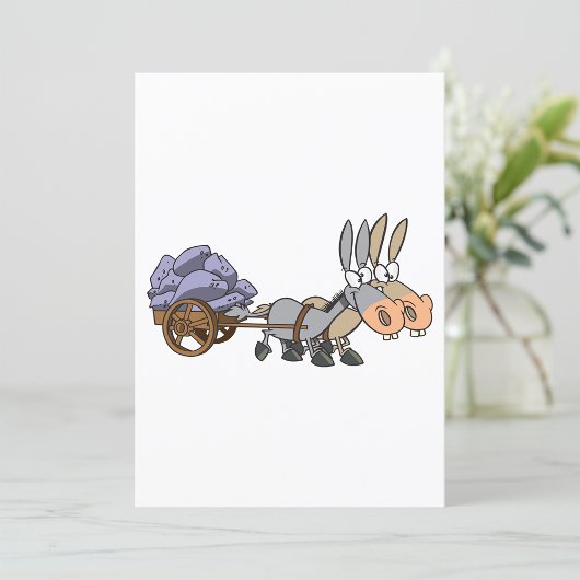 Invitation Donkies Tirant Un Panier