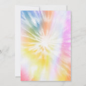 Invitation DONNA Retro Font Tie Dye Pool Party Anniversaire (Dos)