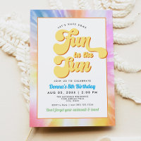 DONNA Retro Font Tie Dye Pool Party Anniversaire