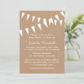 Invitation donnante un petit coup de baby shower (Debout devant)