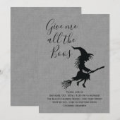 Invitation Donne-moi toute la fête d'Halloween de Boos Linen (Devant / Derrière)